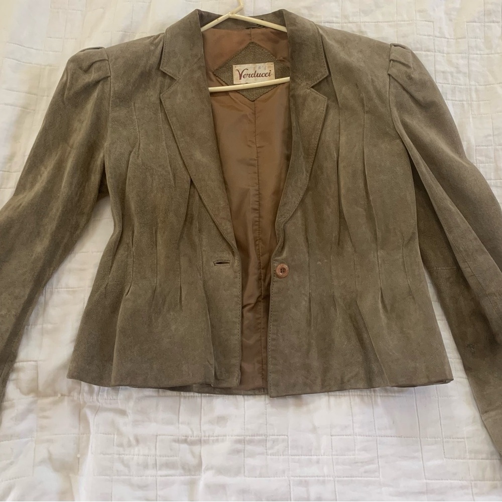 Vtg Women’s Leather Motorcycle Jacket -  Verducci Brown sz. M